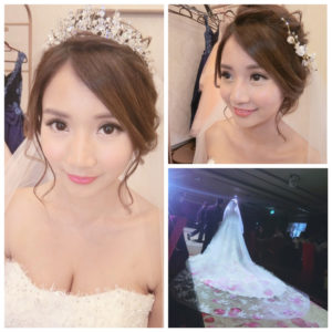 新娘秘書 | 新秘RITA | 北部新秘 | 蕾絲長頭紗 | 盤髮 | 高馬尾 | 浪漫捲髮 | 大眼妝 | 圓眼 | 圓眼新秘