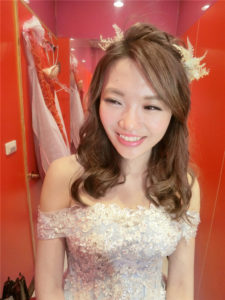 新秘RITA|新娘秘書|bride-澄沂|好媳婦髮型|側邊捲髮|公主頭|低髮髻|蕾絲長頭紗|圓眼|圓眼新娘
