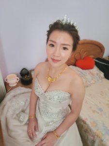 新秘rita|新娘秘書|bride-mandy|韓系盤髮|側邊捲髮|仙仙風|蕾絲長頭紗