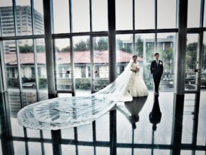 新秘rita|新娘秘書|bride-mandy|韓系盤髮|側邊捲髮|仙仙風|蕾絲長頭紗